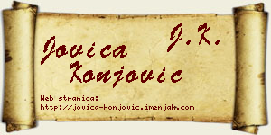 Jovica Konjović vizit kartica